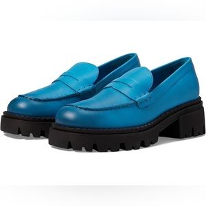 Free People Lyra Baywatch Blue Lug Sole Loafers